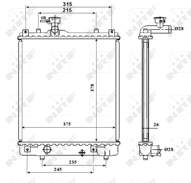 Comprar 53824 NRF Radiador de auto