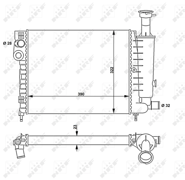 Comprar 58814 NRF Radiador de auto
