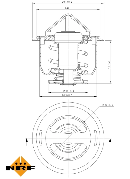 Caja de termostato 725148 NRF
