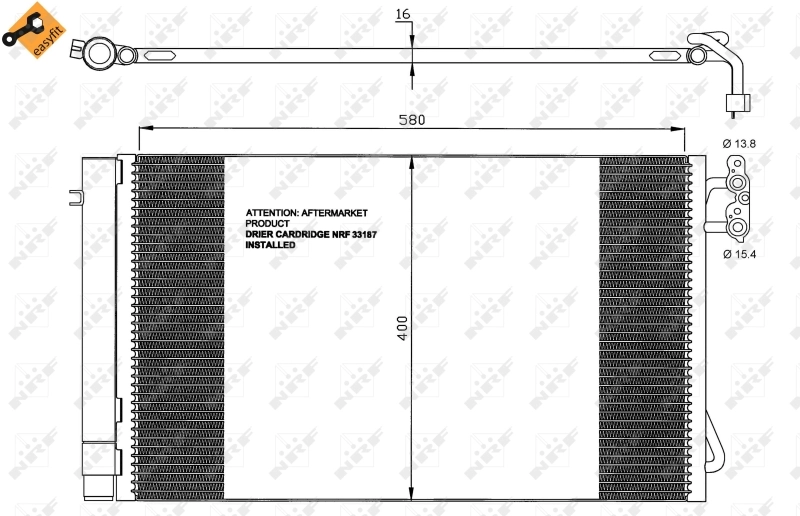 35743 NRF Radiador de aire acondicionado