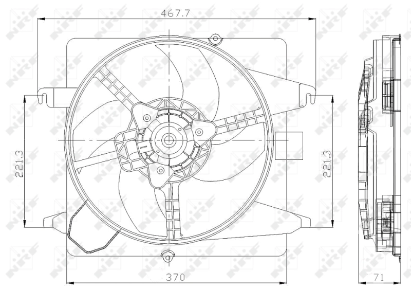 47259 NRF Ventilador de refrigeración del motor