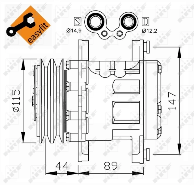 3541139M91 Massey Ferguson Compresor climatizador