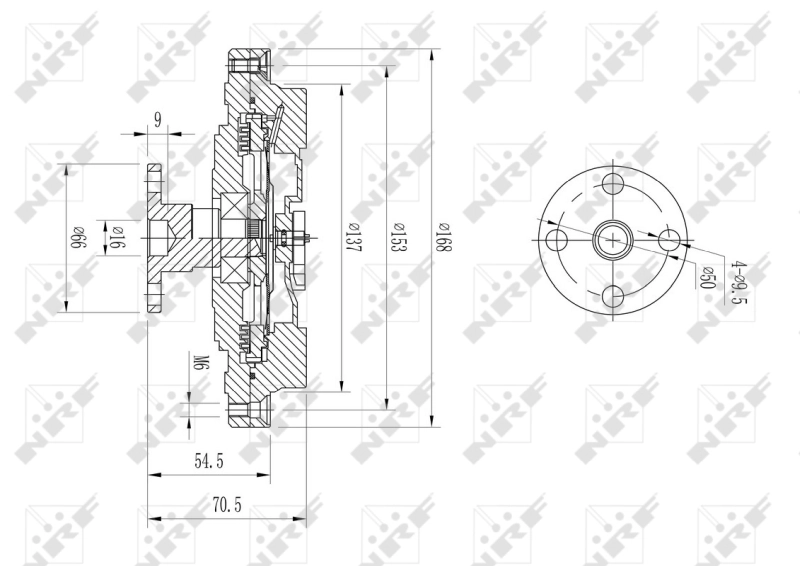 Embrague viscoso de ventilador 49630 NRF