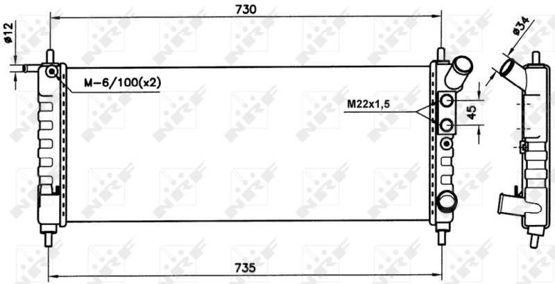 Comprar 58154 NRF Radiador de auto