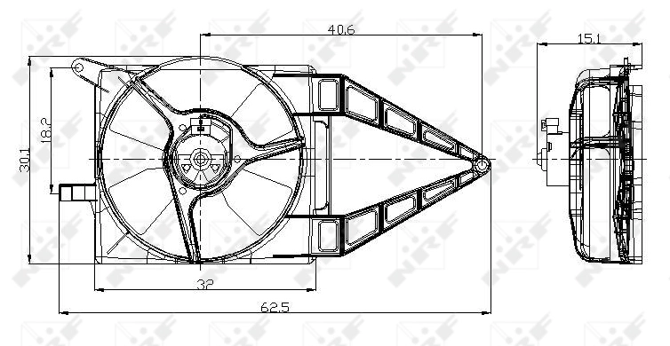 47020 NRF Electroventilador del motor