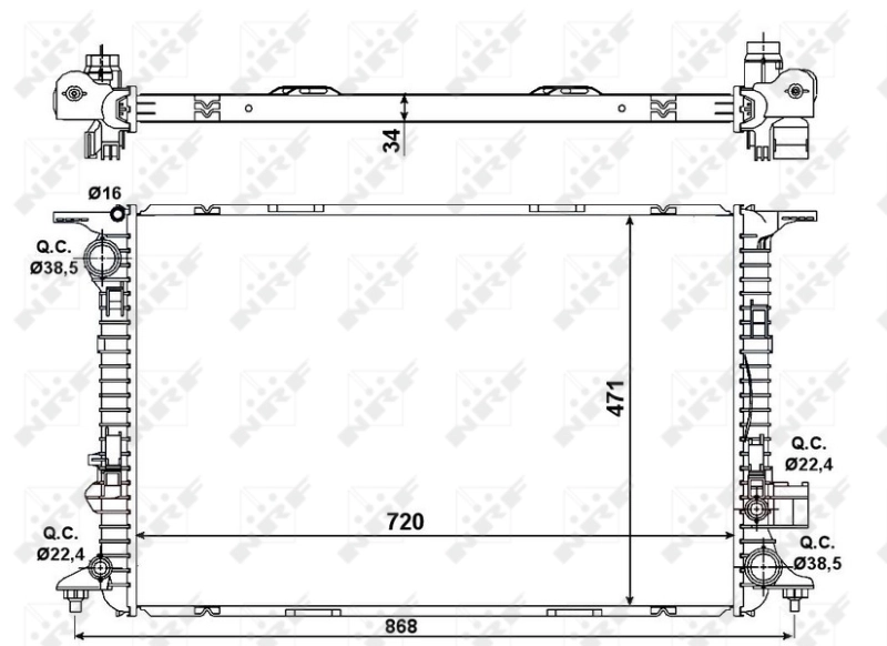 Comprar 58439 NRF Radiador de auto