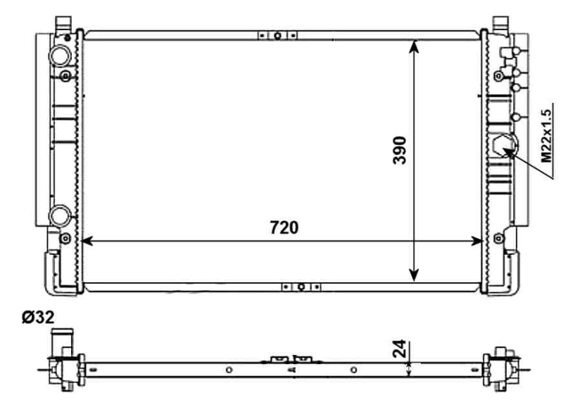 Radiador 509515 NRF