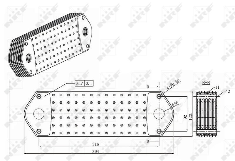 Radiador de aceite 31196 NRF