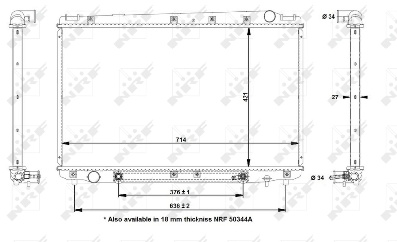 Radiador 50344 NRF