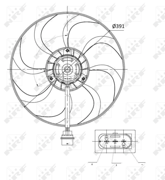 47375 NRF Electroventilador del motor