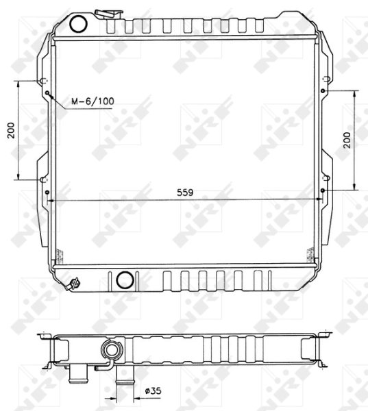 Radiador 1640004010 Toyota