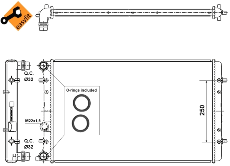 Radiador de água NRF 509529