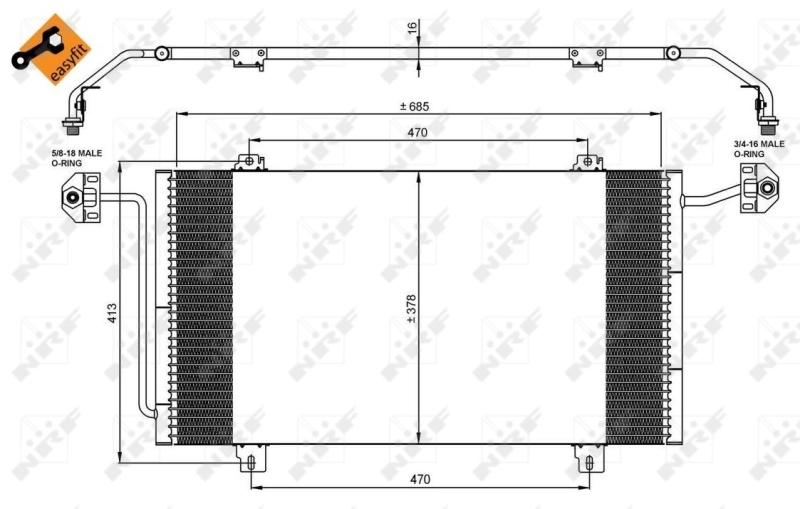 35908 NRF Radiador de aire acondicionado