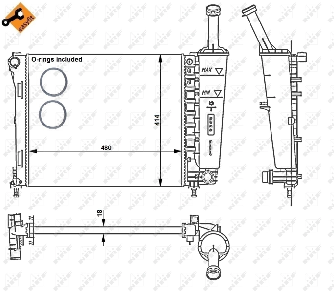 Comprar 53526 NRF Radiador de auto