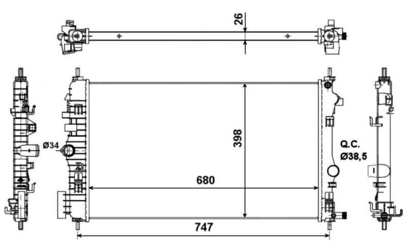 Radiador 53776 NRF