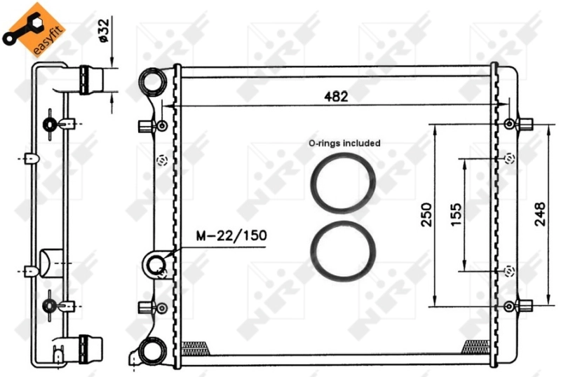 Radiador 509530 NRF