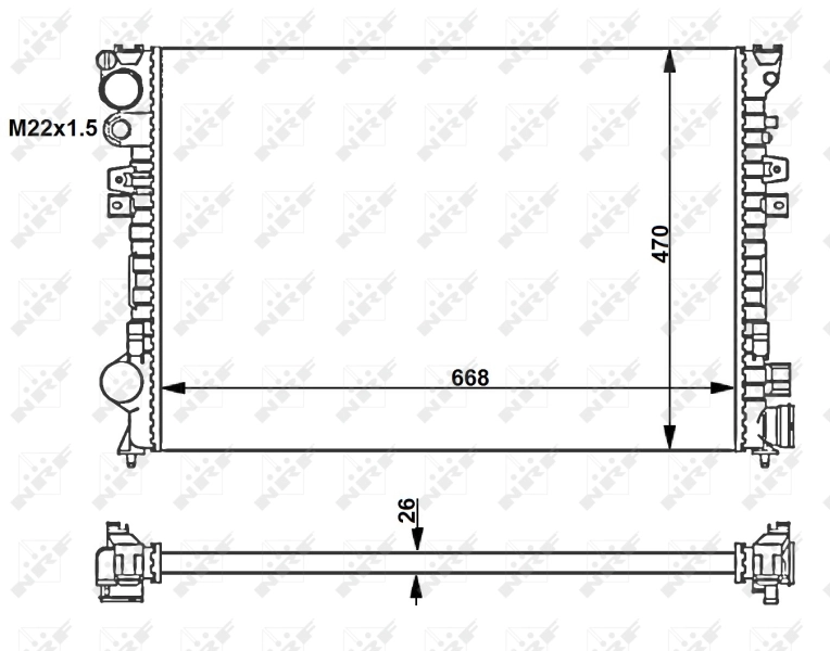 Comprar 58262 NRF Radiador de auto