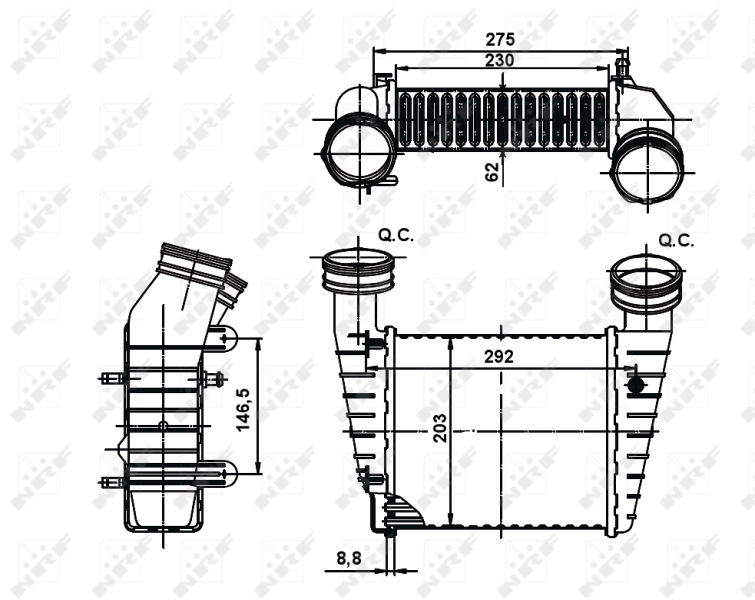 Intercooler 30138A NRF