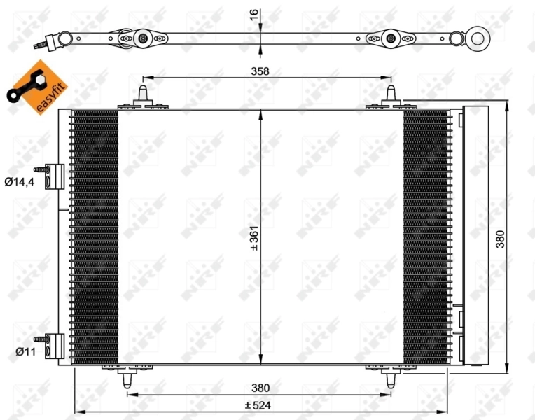 35945 NRF Radiador de aire acondicionado