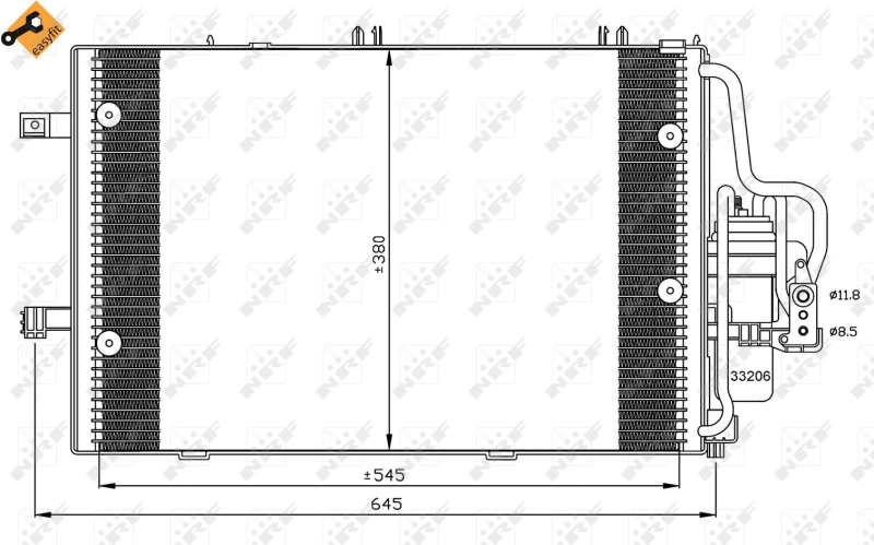 35530 NRF Radiador de aire acondicionado