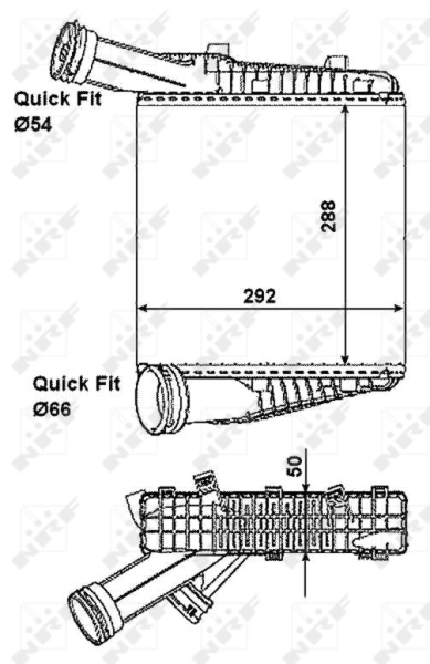 Intercooler 30198 NRF