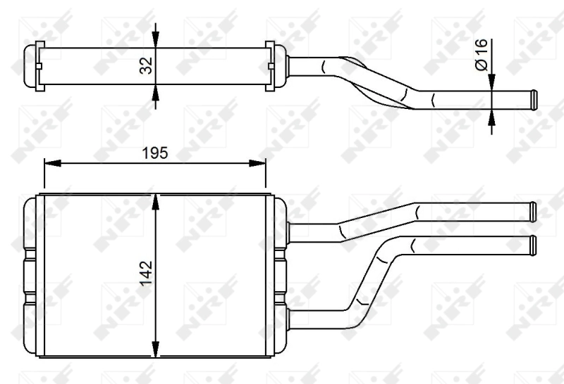 Radiador interior para Toyota Hiace III H10