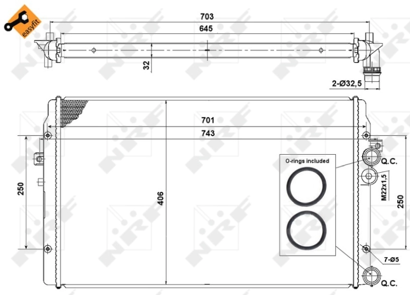 Comprar 58334 NRF Radiador de auto