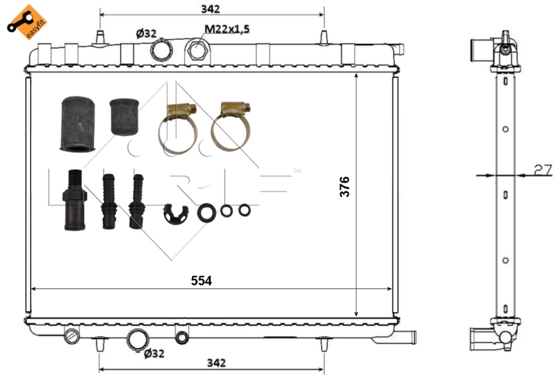 Radiador de água NRF 53424