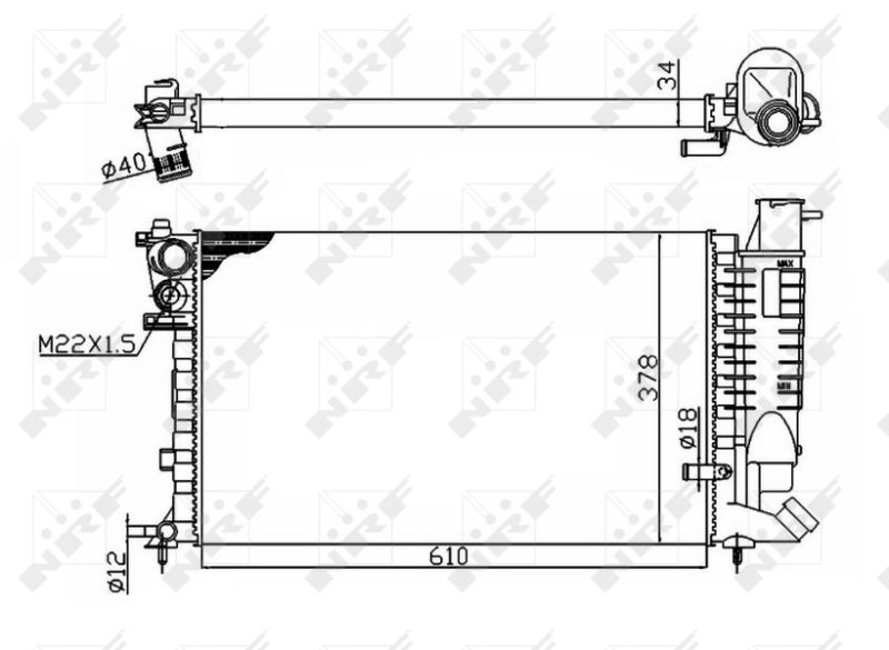 Radiador 50475 NRF