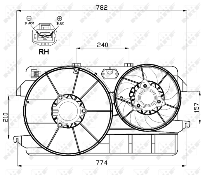 47000 NRF Ventilador de refrigeración del motor