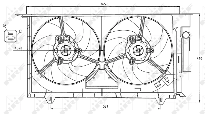 47075 NRF Ventilador de refrigeración del motor