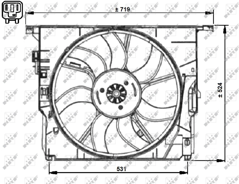 Ventilador, refrigeración motor NRF 47727 precio, desde 226,51 EUR