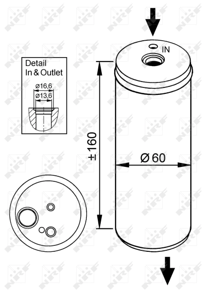 Filtro deshidratador 33114 NRF