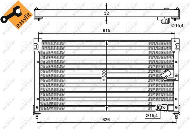 35348 NRF Radiador de aire acondicionado