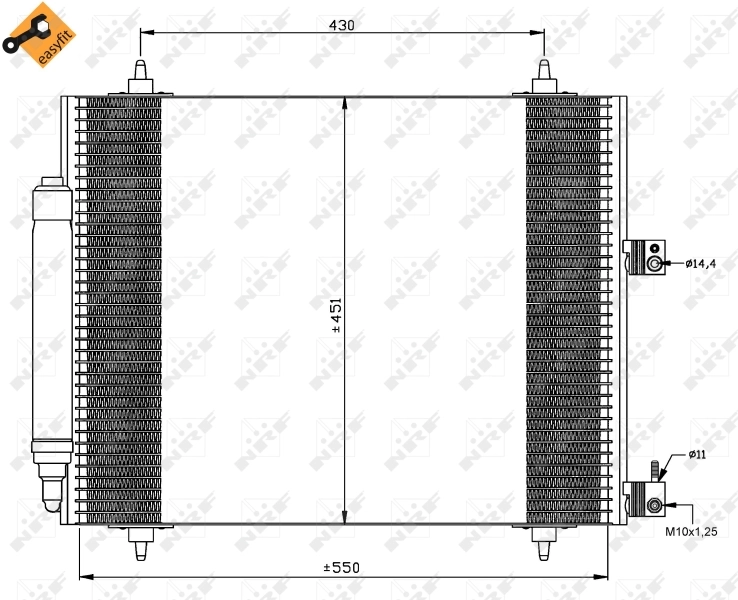 35669 NRF Radiador de aire acondicionado