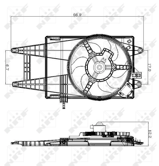 47243 NRF Ventilador de refrigeración del motor