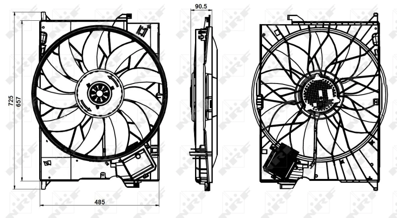47852 NRF Electroventilador del motor