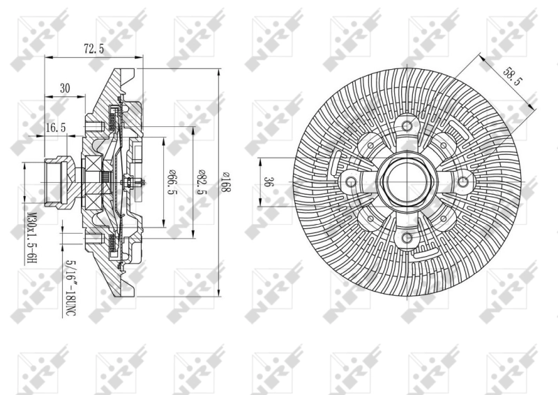 Embrague viscoso de ventilador K68064766AA Fiat/Alfa/Lancia