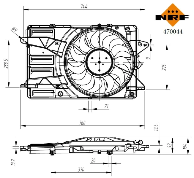 Ventilador de radiador 84702876 Peugeot/Citroen