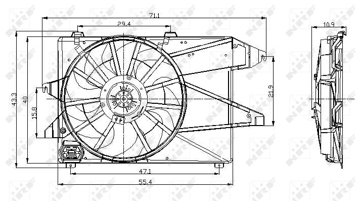 47004 NRF Ventilador de refrigeración del motor
