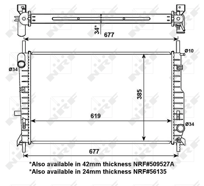 Comprar 509527 NRF Radiador de auto