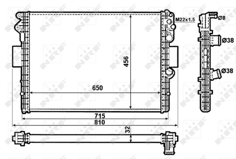 Radiador 53612 NRF