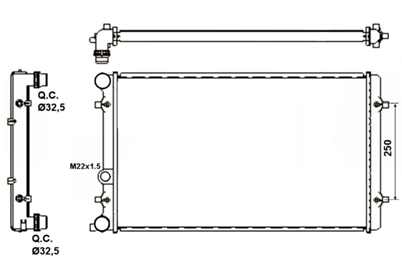 Radiador 509529A NRF