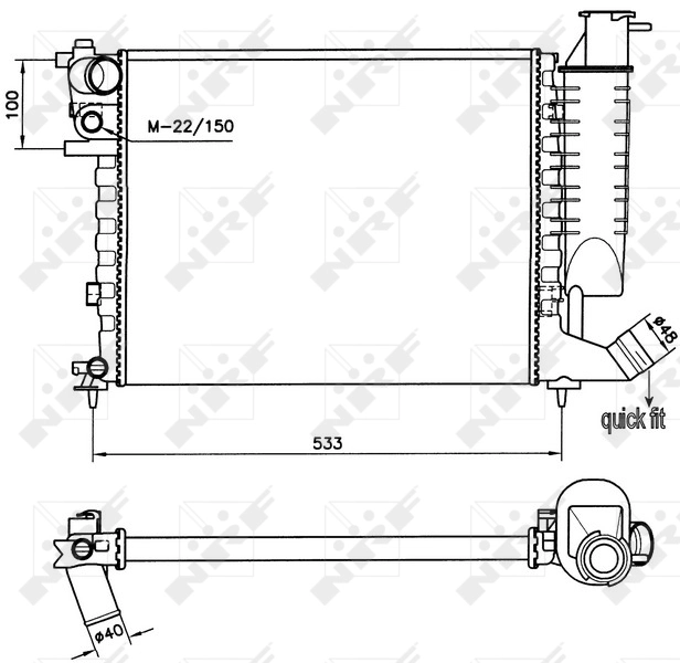 Comprar 58184 NRF Radiador de auto