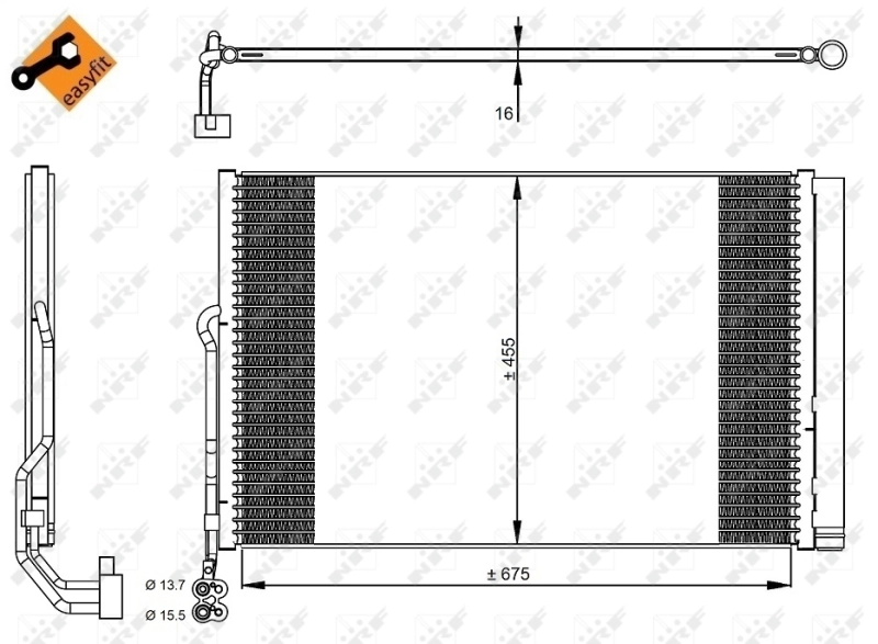 350324 NRF Radiador de aire acondicionado
