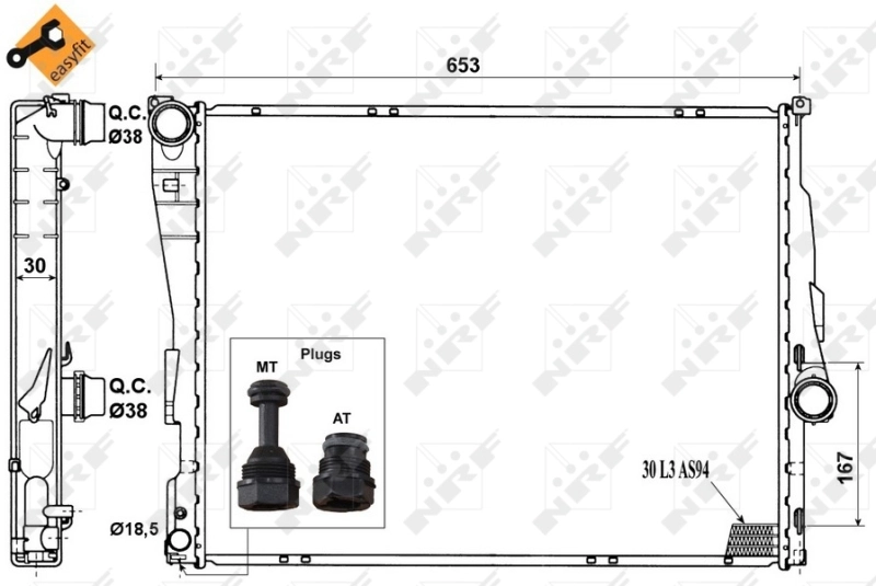Radiador de água NRF 51580