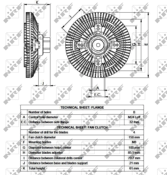 Embrague del ventilador NRF 49552