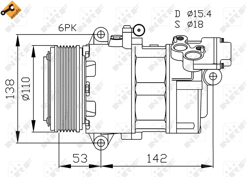 Comprar 32184 NRF Compresor de aire acondicionado coche