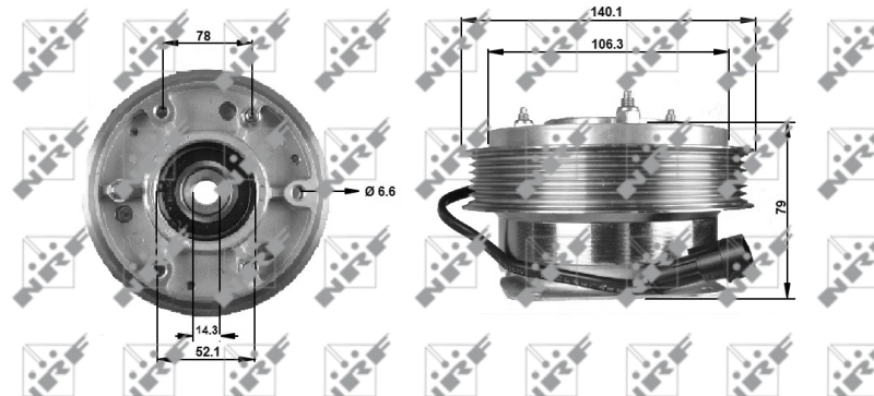 Embrague viscoso de ventilador 49704 NRF