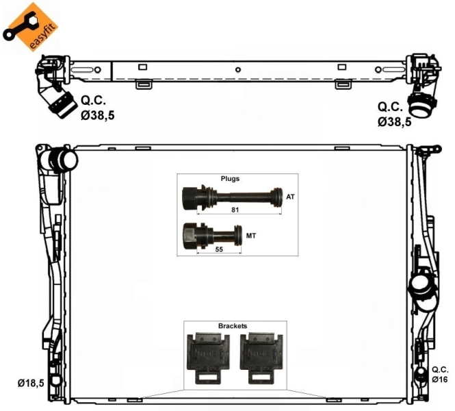 Radiador de água NRF 53474